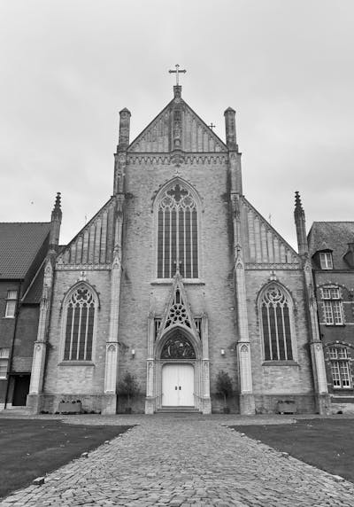 black and white abbey