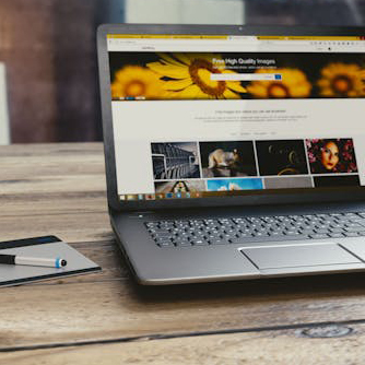 website on computer